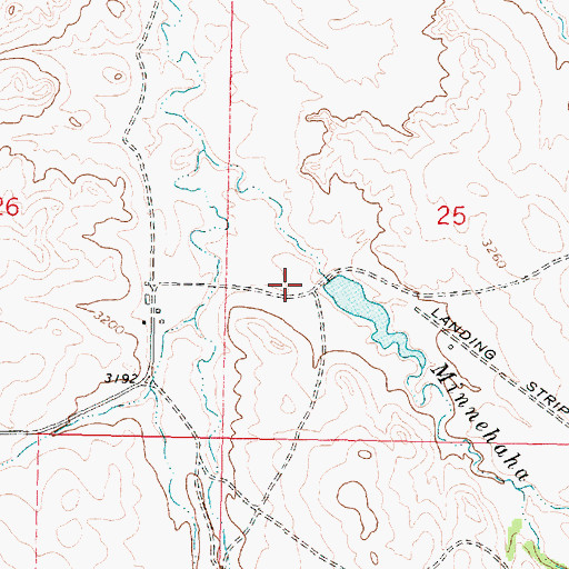 Topographic Map of 03N37E25CBDB01 Well, MT