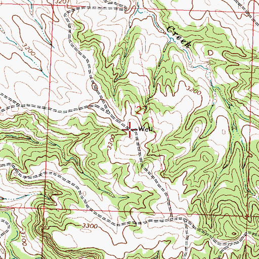 Topographic Map of 03N31E27CAAD01 Well, MT