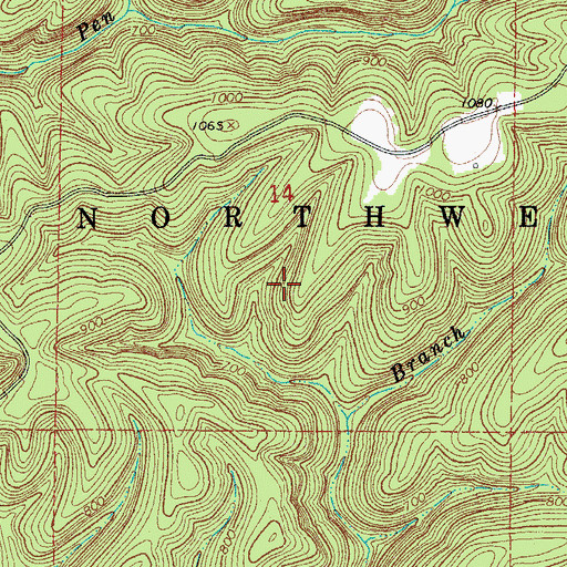 Topographic Map of Township of Rorie (historical), AR
