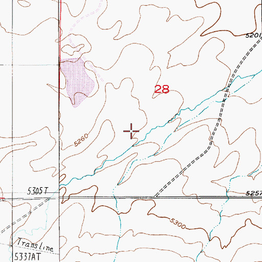 Topographic Map of 03N08E28C___01 Well, MT