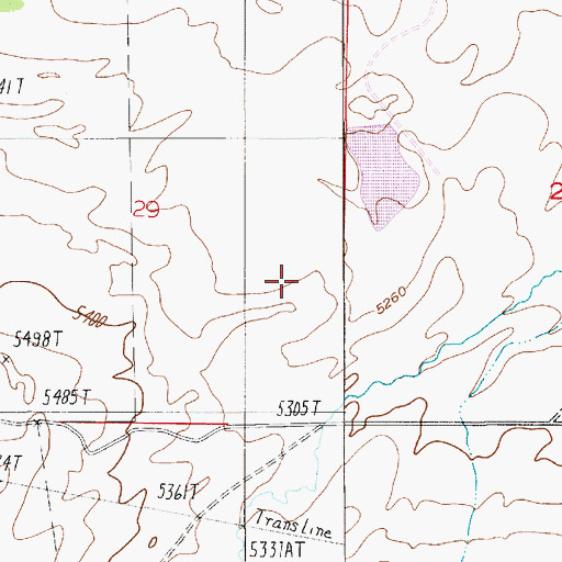 Topographic Map of 03N08E29D___01 Well, MT
