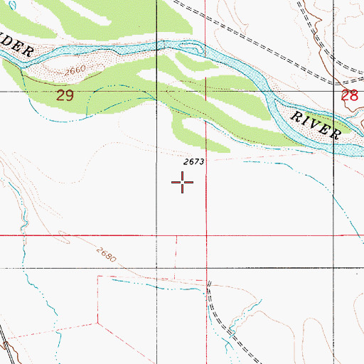 Topographic Map of 03N54E29DDA_01 Well, MT
