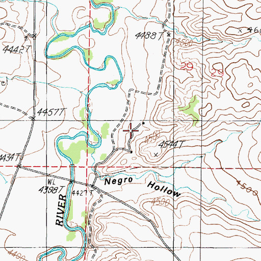 Topographic Map of 03N02W29CDBC01 Well, MT