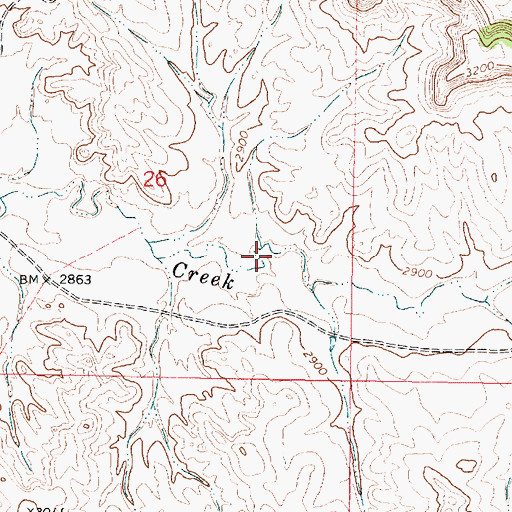 Topographic Map of 03N43E26DACC01 Well, MT