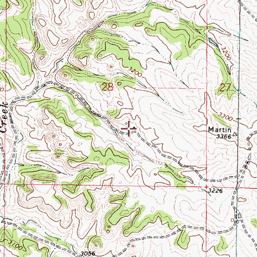 Topographic Map of 03N44E28DBDC01 Well, MT