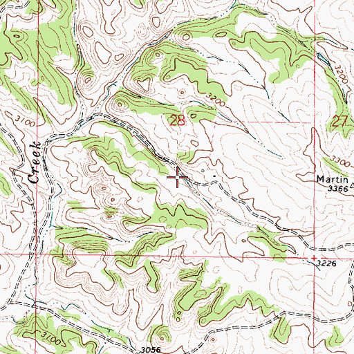 Topographic Map of 03N44E28DBCC01 Spring, MT