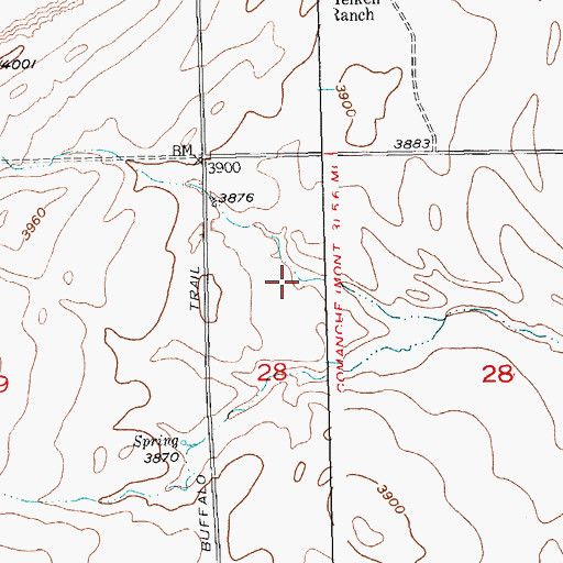 Topographic Map of 03N23E28B___01 Well, MT