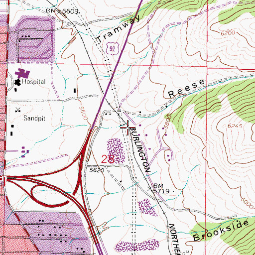 Topographic Map of 03N07W28ACA_01 Well, MT