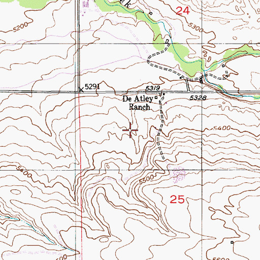 Topographic Map of 03N09E25B___01 Well, MT