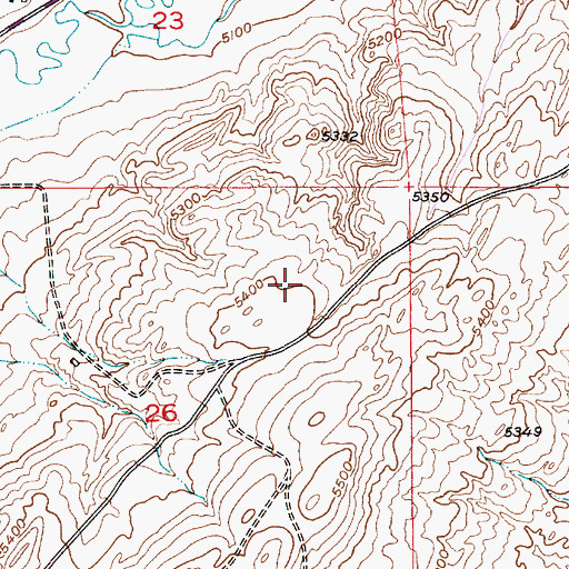 Topographic Map of 03N08E26A___01 Well, MT