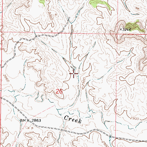Topographic Map of 03N43E26ACAC01 Spring, MT