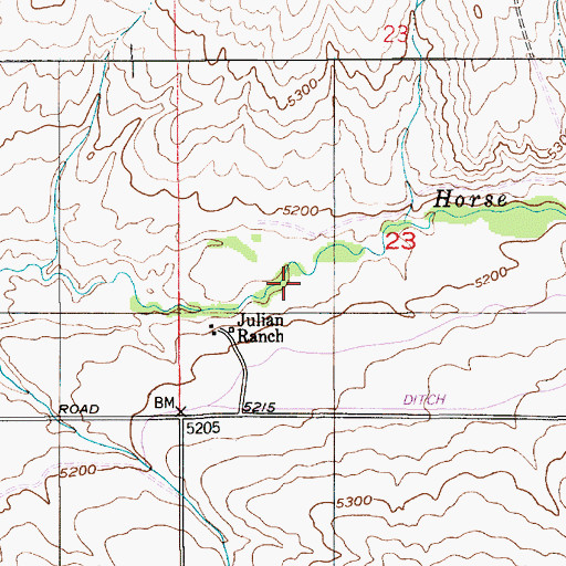 Topographic Map of 03N09E23C___01 Well, MT