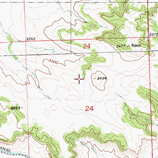 Topographic Map of 03N27E24BDAD01 Well, MT