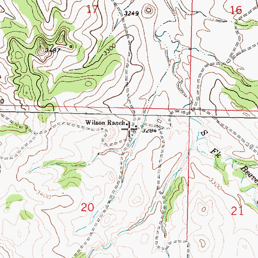 Topographic Map of 03N38E20ABAD01 Well, MT