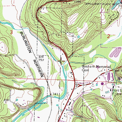 Topographic Map of Clear Creek, AR