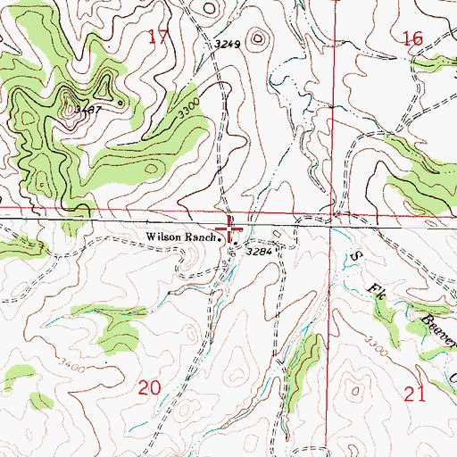 Topographic Map of 03N38E20ABAD02 Well, MT