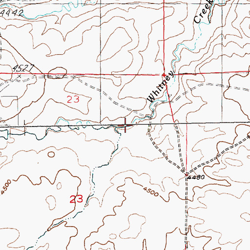 Topographic Map of 03N18E23AAAB01 Well, MT