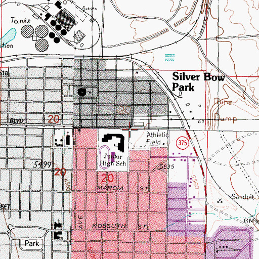 Topographic Map of 03N07W20ACA_01 Well, MT