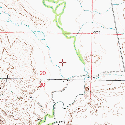 Topographic Map of 03N43E20A___01 Well, MT