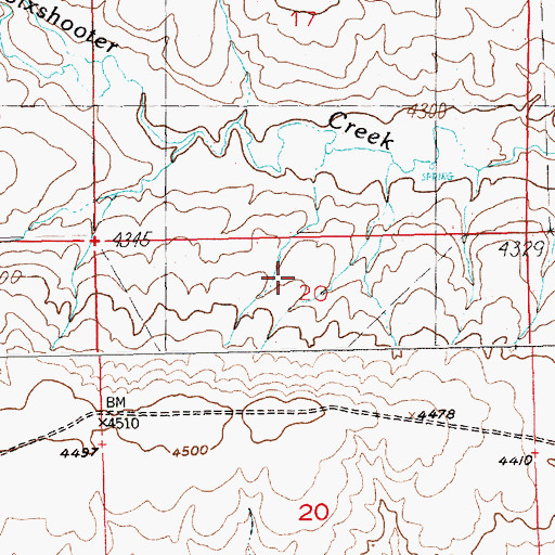 Topographic Map of 03N19E17CD__01 Well, MT