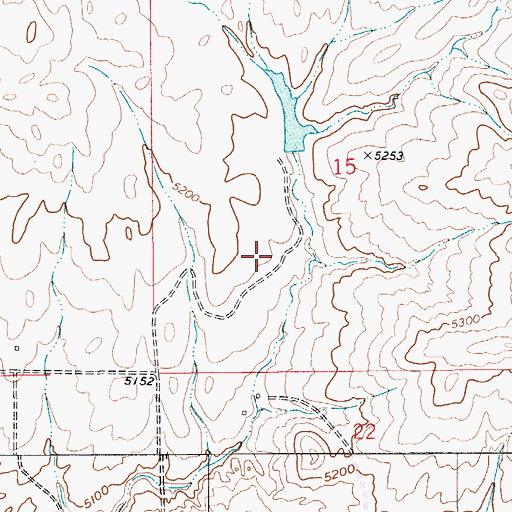 Topographic Map of 03N09E15C___01 Well, MT