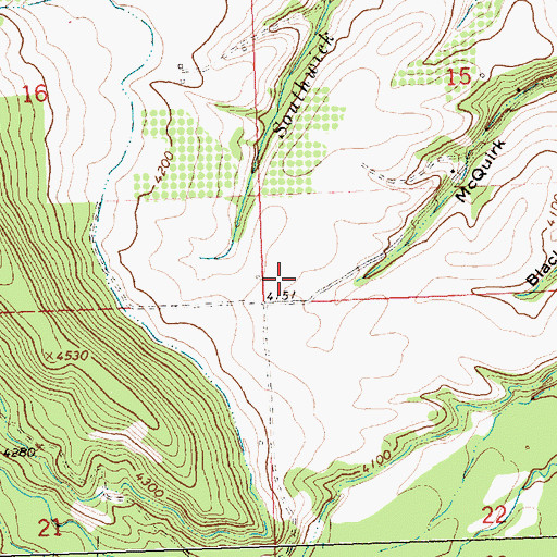 Topographic Map of 03N21W15CCCD01 Well, MT