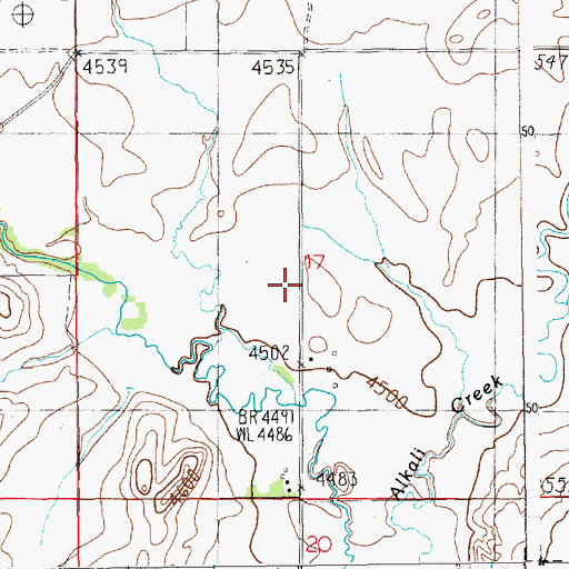 Topographic Map of 03N15E17____01 Well, MT