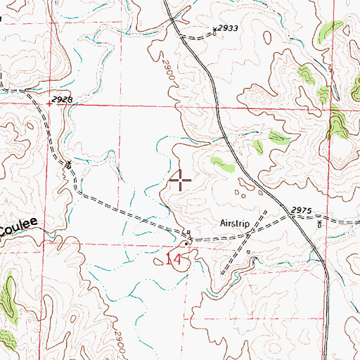 Topographic Map of 03N35E14ACCC01 Well, MT