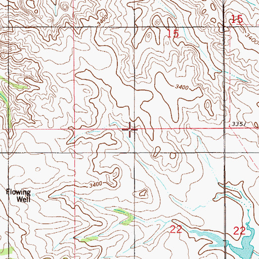 Topographic Map of 03N57E13DDD_01 Well, MT