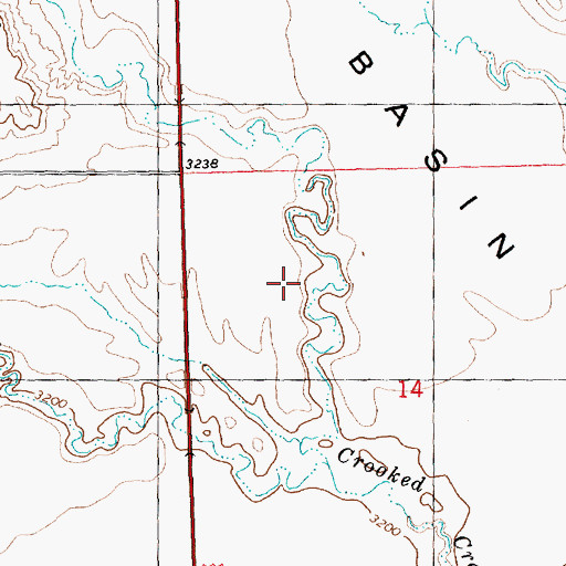 Topographic Map of 03N26E14B___01 Well, MT