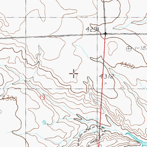 Topographic Map of 06N21E14DDDD01 Well, MT