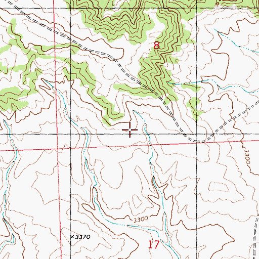 Topographic Map of 03N27E08CDDB01 Well, MT