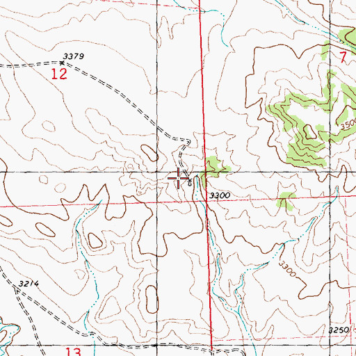 Topographic Map of 03N26E12DDDA01 Well, MT