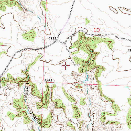 Topographic Map of 03N30E10CDBC01 Well, MT