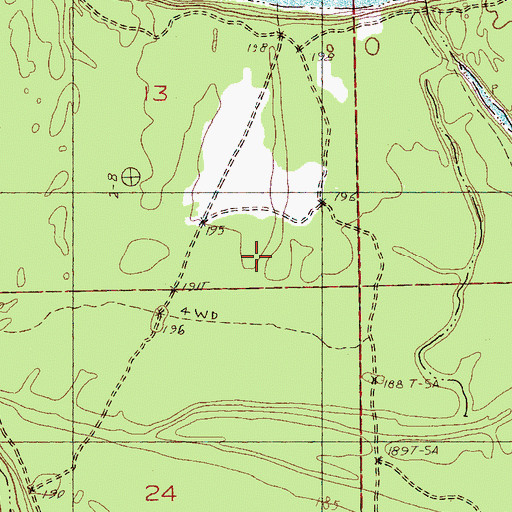 Topographic Map of Hardin Point, AR