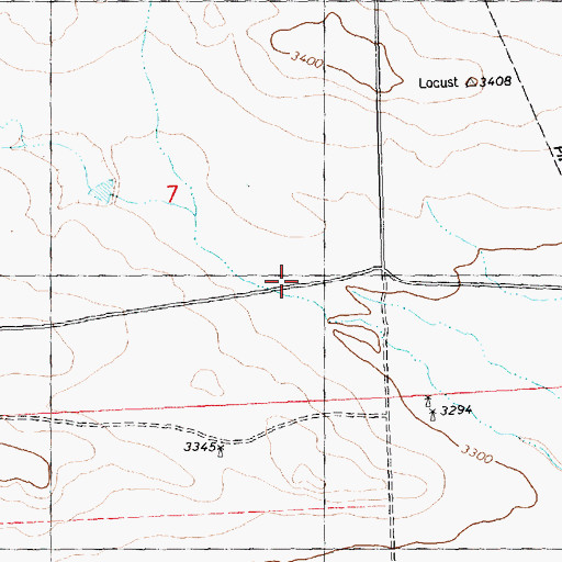 Topographic Map of 03N26E07D___01 Well, MT