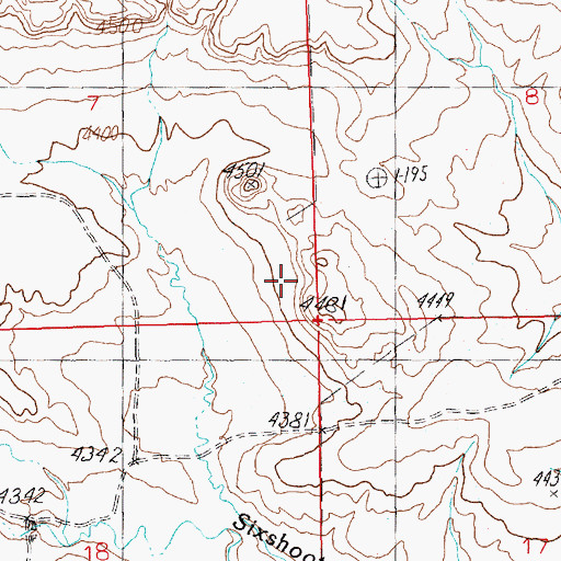 Topographic Map of 03N19E07DA__01 Well, MT