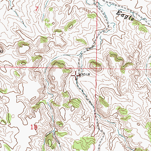 Topographic Map of 03N44E18AABA01 Well, MT