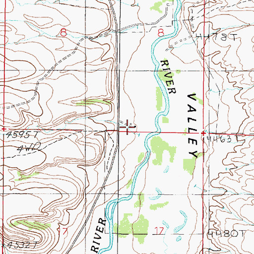 Topographic Map of 03N02W08DCDC01 Well, MT