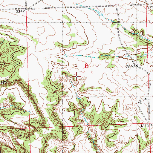 Topographic Map of 03N29E08DDAC01 Well, MT