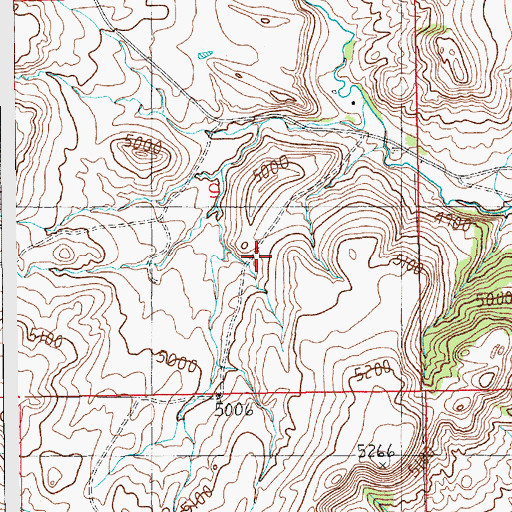 Topographic Map of 03N14E09DCC_01 Well, MT