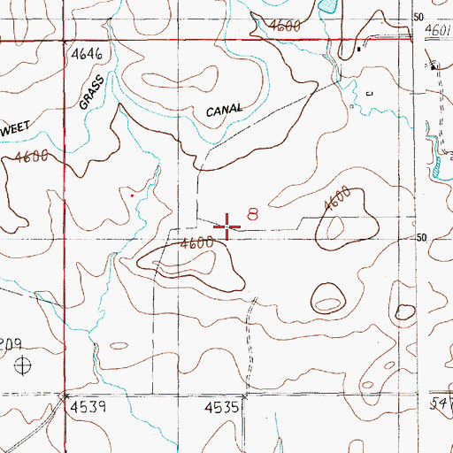 Topographic Map of 03N15E08____01 Well, MT