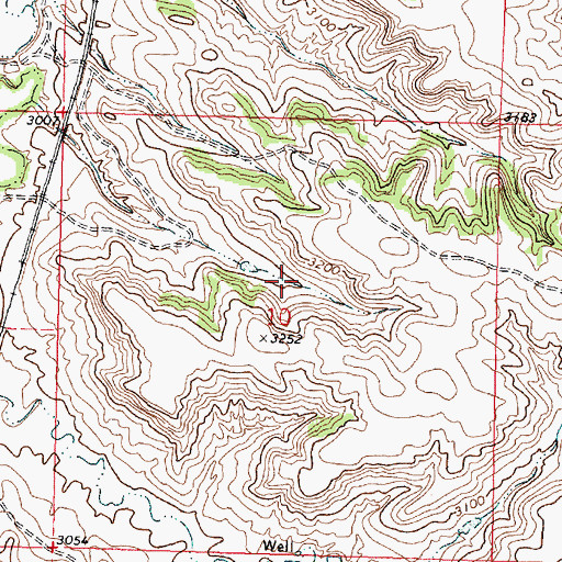 Topographic Map of 03N37E10ACCB01 Well, MT