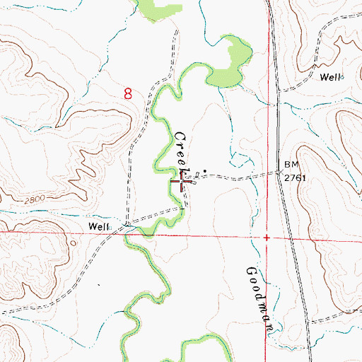 Topographic Map of 03N43E08DCAD01 Well, MT