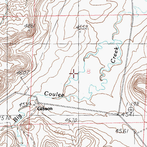 Topographic Map of 03N18E08____01 Well, MT