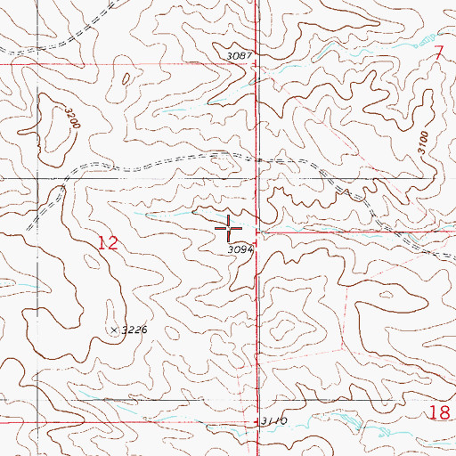 Topographic Map of 03N56E10BDCA01 Well, MT