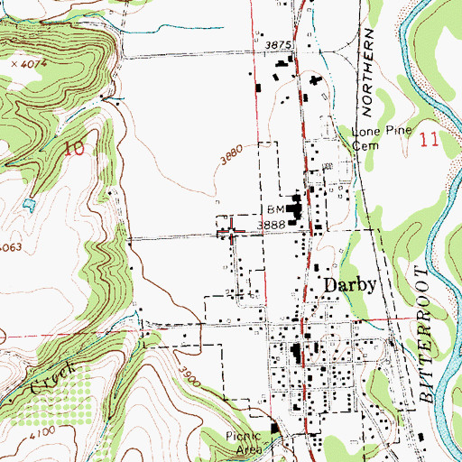 Topographic Map of 03N21W10DADD01 Well, MT
