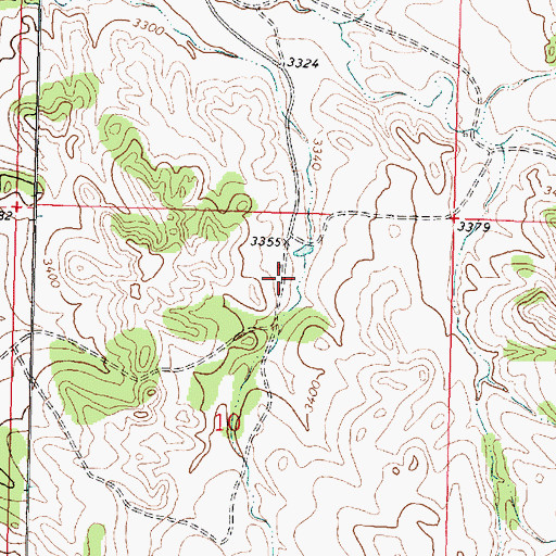 Topographic Map of 03N38E10ABDB01 Well, MT
