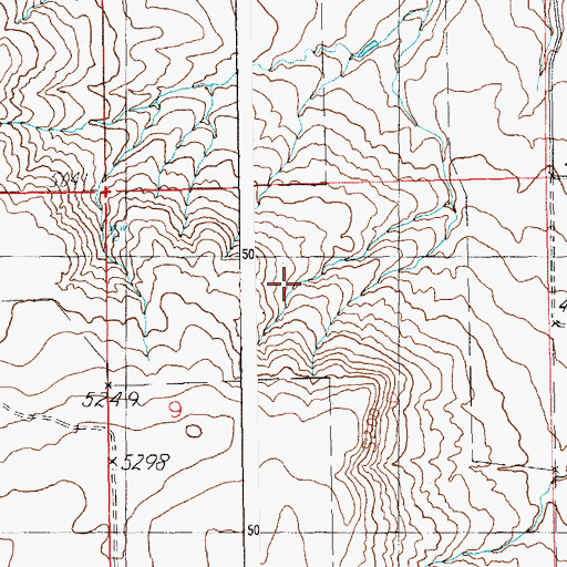 Topographic Map of 03N17E09BBB_01 Well, MT