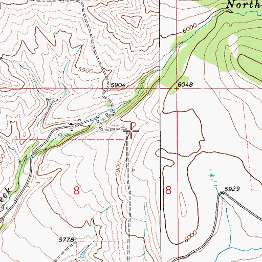 Topographic Map of 03N10E08A___01 Spring, MT